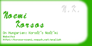 noemi korsos business card